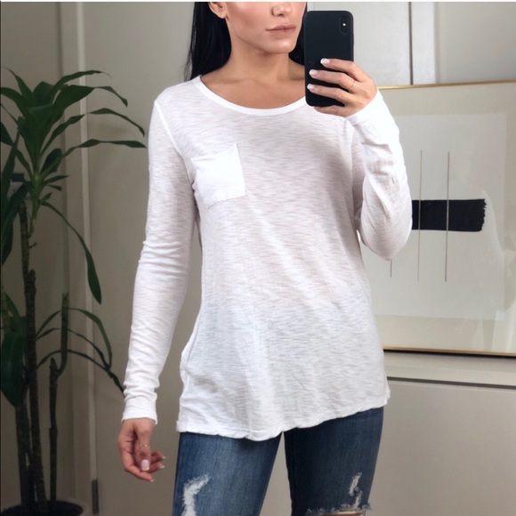 🚫 KEEPING | MALIBU White Scoop Neck LS - Picture 2 of 8